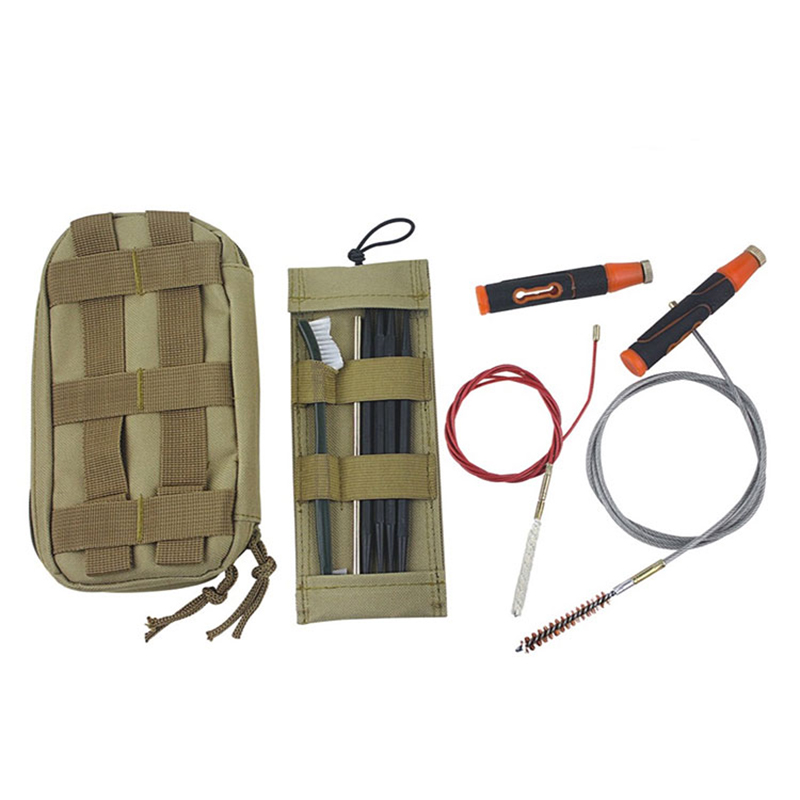 Kit de limpieza de pistola con estuche de aluminio de lujo todo en uno con limpieza completa y herramientas de armero