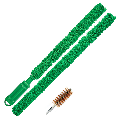 Bolsa de limpieza para escopeta de fibra flocada (sintética) con mango cómodo. 12/16Ga o 20Ga. Paquete de 2 piezas, longitud útil de 930 mm.