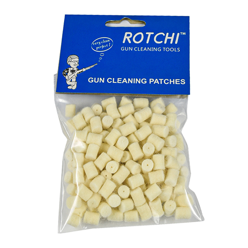 Bolsa opp de pellets de lana para limpieza de armas con paquete de tarjetas colgantes. Calibres para elegir: .177cal.---12Ga.