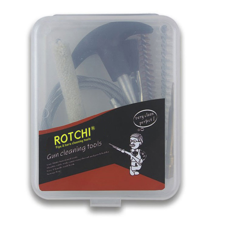 Práctico kit de limpieza de pistolas