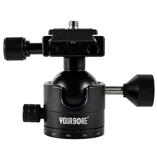 Soporte de trípode de disparo con accesorio de pistola cerrada de doble mandíbula con orificios para tornillos de riel guía Arca Swiss, soporte de rótula de bola de trípode