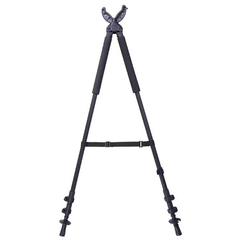 Palo de tiro táctico para exteriores, ajustable en altura, accesorios de caza de aluminio