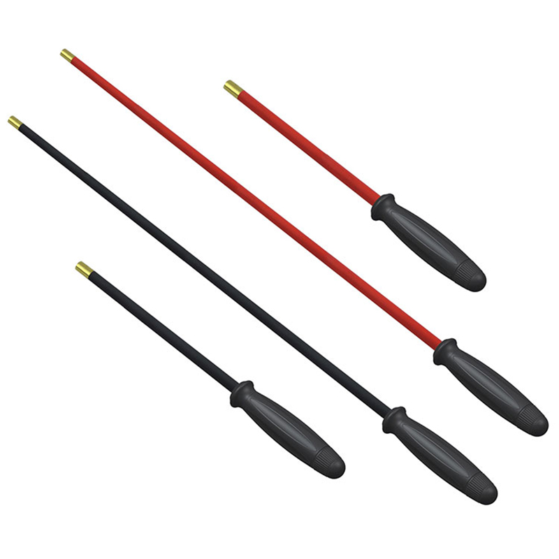 Varilla de limpieza de pistola de acero de Pvc de rotación rápida con mango de plástico